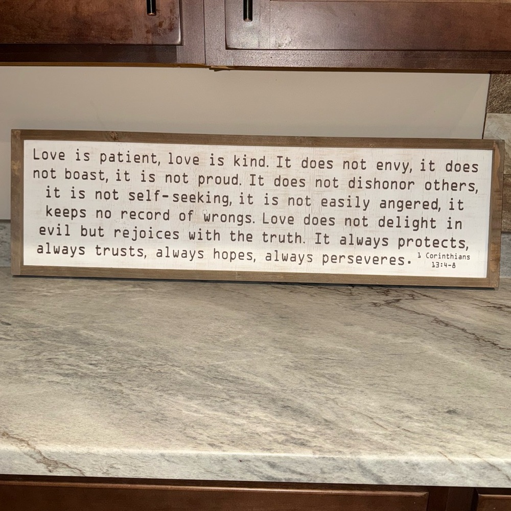 Creative Co-Op Love is Patient Wall Art